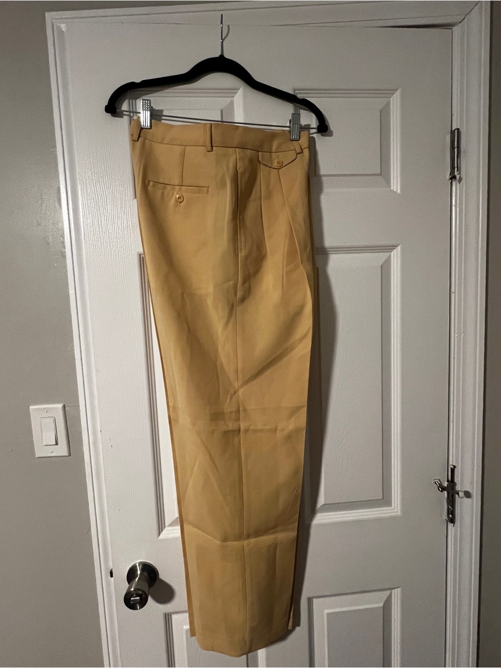 Women’s Flat Front Trouser, Banana Yellow.